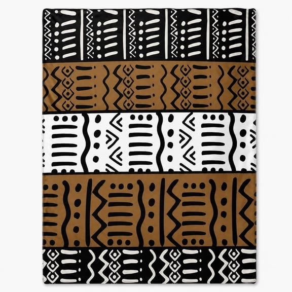 Geometric Print Fleece Throw Blanket, Soft 280 Gsm Polyester, Modern Decor for Couch, Sofa & Bed