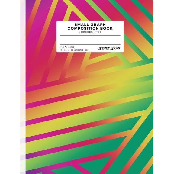 Geometric Prism-E: Small Graph Composition Book: Geometric Prism (Style E), Numbered Pages (Paperback)