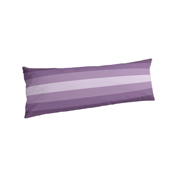Geometric Purple Body Pillow Covers, Solid Ombre Geometric Modern Stripe Soft Bed Throw Pillowcases Breathable Cooling Long Lumbar Body Pillow Sham Cover for Bed Sofa 20''x54''