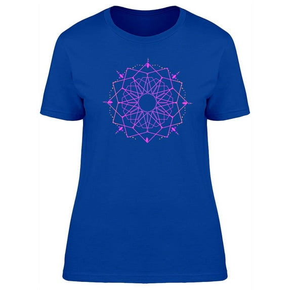 Geometric Purple Mandala T-Shirt Women -Image by Shutterstock, Female XX-Large