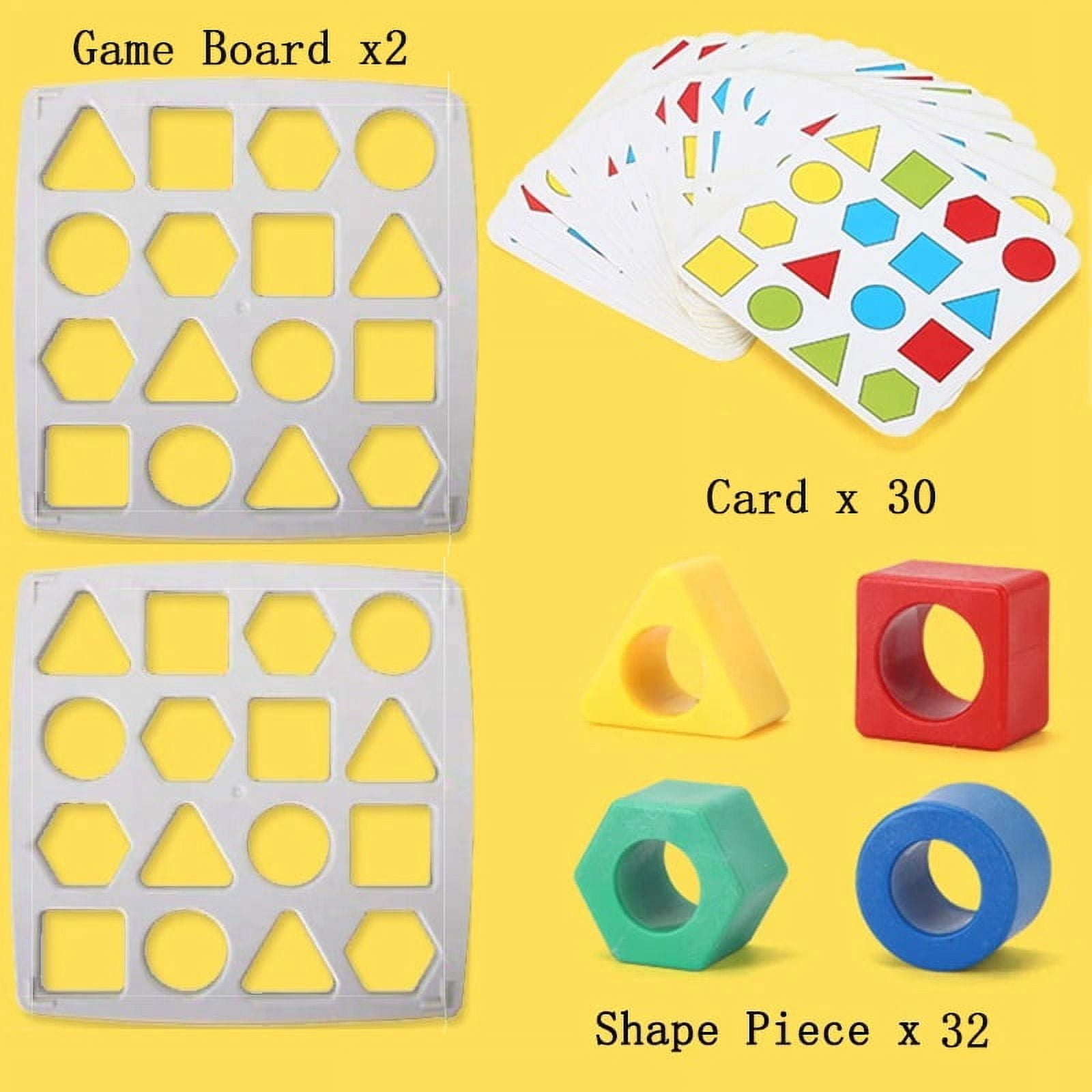Color Game Wooden Shape Color Matching Puzzle Game - Montessori ...