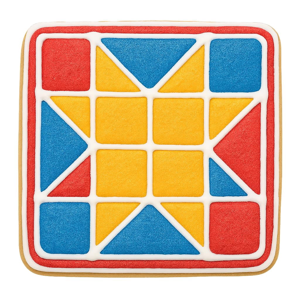 Geometric Quilt Block Cookie Cutter - 4x4