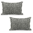 thumbnail image 1 of Geometric Quilted Pillowcover Set of 2, Diagonal Rounded Circles Pattern Wavy Random Lines Motif Monochrome Modern, Standard Queen Size Pillow Cover Bedroom, 30" x 20", Black Off White, by Ambesonne, 1 of 1