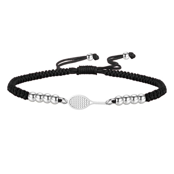 Geometric Racquet With Customizable Braided Strap And Comfortable Materials