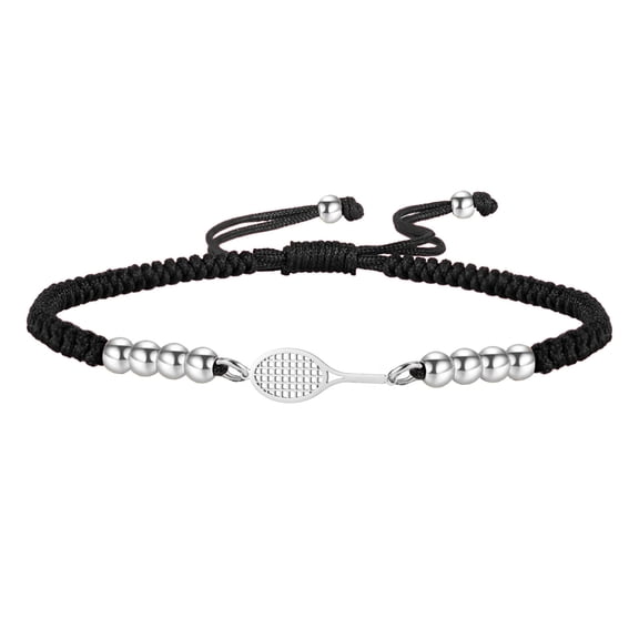 Geometric Racquet With Customizable Braided Strap And Comfortable Materials