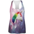 thumbnail image 1 of Geometric Rainbow Galaxy Unicorn All Over Womens Racerback Tank Top - Large, 1 of 2