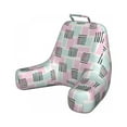 thumbnail image 1 of Geometric Reading Pillow Cover, Horizontal and Vertical Stripes with Rectangles Vaporwave Colors, Unstuffed Printed Bed Rest Case from Soft Fabric, XL Size, Pale Pink Pale Blue, by Ambesonne, 1 of 4