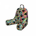 thumbnail image 1 of Geometric Reading Pillow Cover, Repeating Colorful Stars and Triangles Print and Modern, Unstuffed Printed Bed Rest Case from Soft Fabric, Small, Charcoal Grey Multicolor, by Ambesonne, 1 of 4