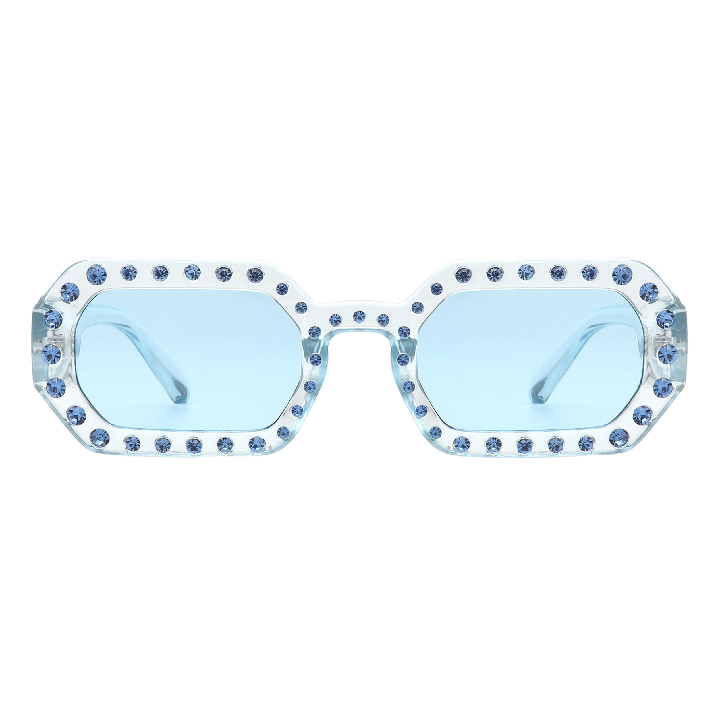 Geometric Rectangular Sunglasses Women display picture 3