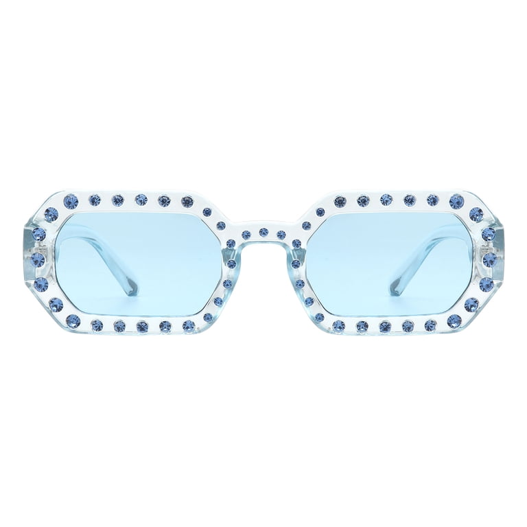 Blue Bling Shades Blue Rhinestone Sunglasses (stand Out & Sparkle!) - Etsy Israel main image 3