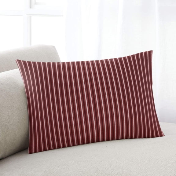 Geometric Red Throw Pillow Cover, Modern Minimalism Art Striped Rectangle Decorative Pillow Case Protector Soft Cushion Cover Lumbar Pillowcase for Couch Sofa Bedroom Car Chair Decor 20x26 Inch