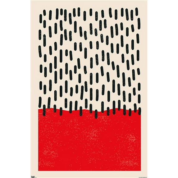 Geometric - Red Wall Poster, 14.725" x 22.375"