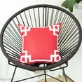 thumbnail image 1 of Geometric Red&White Square 18" x 18" Throw Pillow Cover, 1 of 8