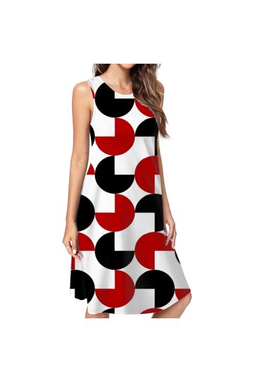 Red Black White Dresses for Women and Girls