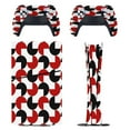 thumbnail image 1 of Geometric Retro Style Black Red White PS5/PS5 Pro/PS5 Slim Digital Disc Skin Sticker For Console And Controller Skins, 1 of 7