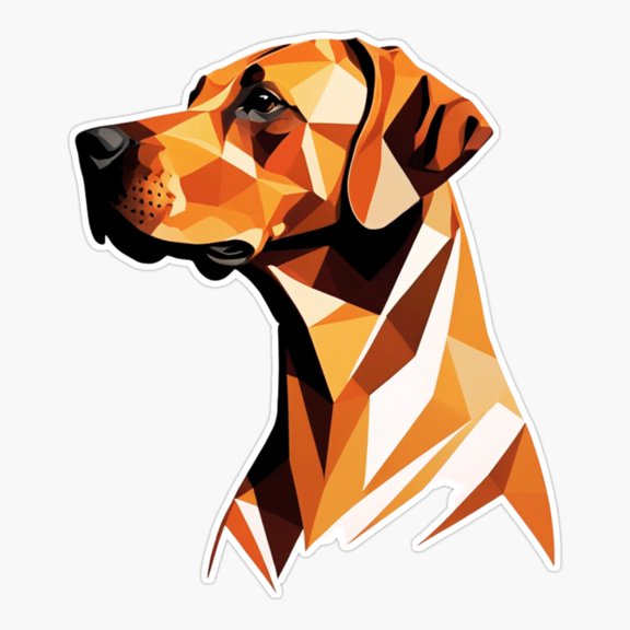 Geometric Rhodesian Ridgeback Er, Phone Decal Water Bottle Stickers Car Decals, Funny Birthday Gift