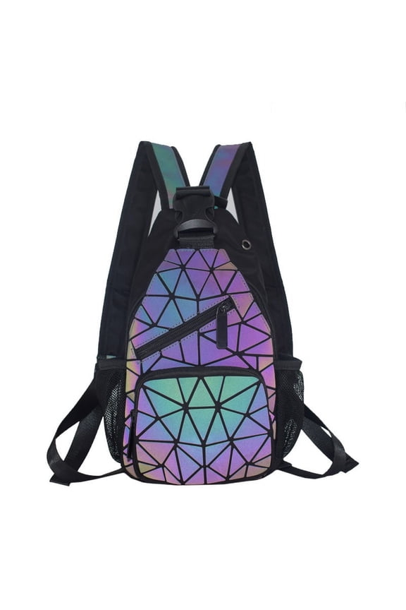 Geometric Rhombus Backpack Ever-changing Shoulder Bag Men And Women Phantom Color Luminous Shoulder Bag Female Chest Bag,Irregular