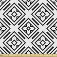 thumbnail image 1 of Geometric Rhombus Fabric by the Yard, Vintage Influenced Concept with Repeating Ornaments, Decorative Upholstery Fabric for Sofas and Home Accents, 2 Yards, Charcoal Grey and White by Ambesonne, 1 of 4