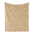 thumbnail image 1 of Geometric Rhombus Soft Flannel Fleece Blanket, Funny Illustration of Colorful Vintage Argyle Grid in Symmetrical Order, Cozy Plush for Indoor and Outdoor Use, 50" x 60", Multicolor, by Ambesonne, 1 of 5