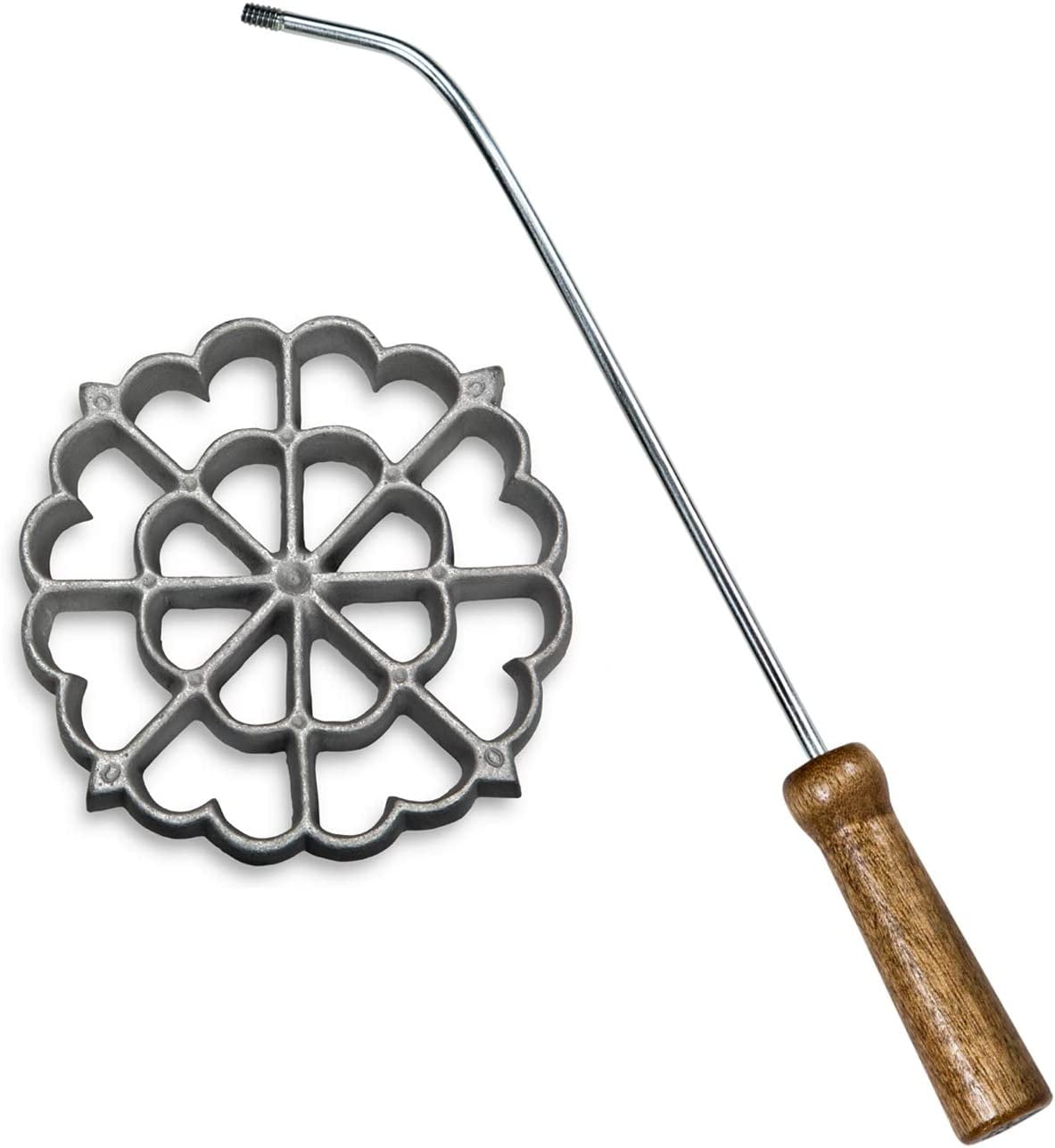 Geometric Rosette Iron Set with Handle, 4.5 x 0.5 Inch (Geometric)