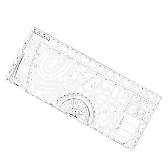 Projected Measuring Ruler Geometric Ruler with Movable Protractors and Small Ruler Plastic ...