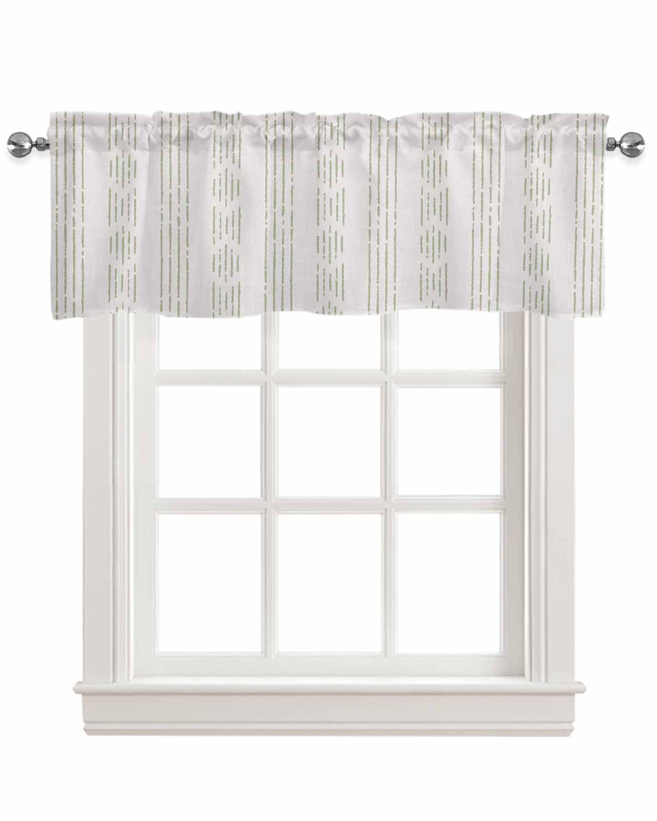Popxstar 1 Panel Cotton and Linen Blend Bohemia Suitable Curtains for Living Room Decoration Curtain Fringe Beige Rod Pocket Blackout
