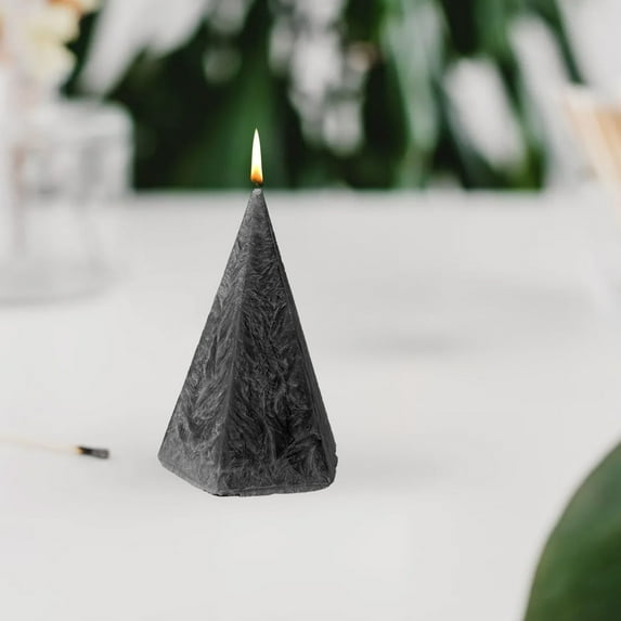Geometric Scented Candle - Black, 11x7.5x7.5cm, Long-Lasting Fragrance for Weddings, Banquets, Parties & Holidays Decoration