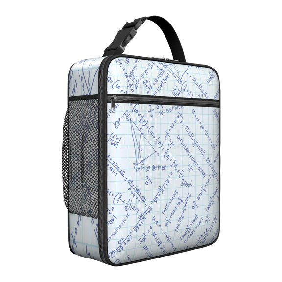Geometric Science Lover Lunch Bag – Gifts Scientific Formula Educational Wall Science Classroom Science Rules Insulated Thermal Food Container Tote