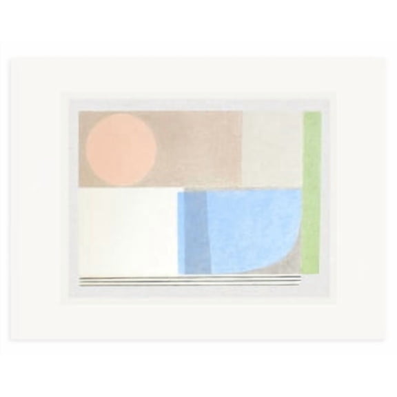 Geometric Screenprint Original Handmade Silkscreen Abstract Art Modern Wall Decor Muted Colours. Emma Lawrenson Print Poster , Poster Print Only