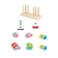 thumbnail image 1 of Geometric Shape Sorting Game, Wooden 4-Column Puzzle Blocks for 4-5 Years, Competitive Matching Stacking for Two Players, Logic Speed Challenge, 1 of 8