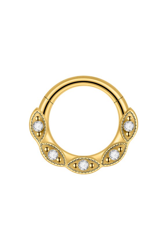 Geometric Shape Stainless Steel Nose Rings Seamless Construction Comfortable Wear Fashion Nose Pendant for Any Occasion