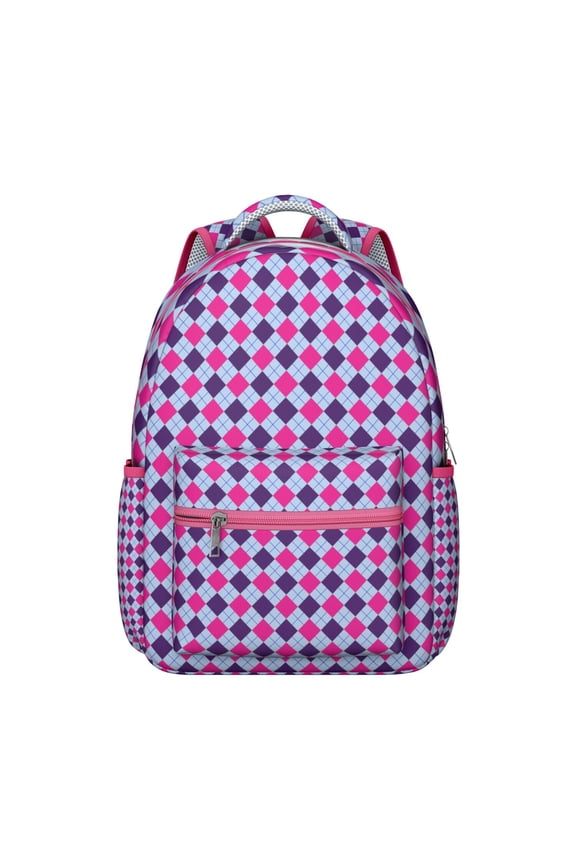 Geometric Shapes Pattern Texture Backpack - Trendy Bookbag for School College Campus, Durable Laptop Bag with Organizer Pockets, Functional Daypack as a Gift for Students and Professionals