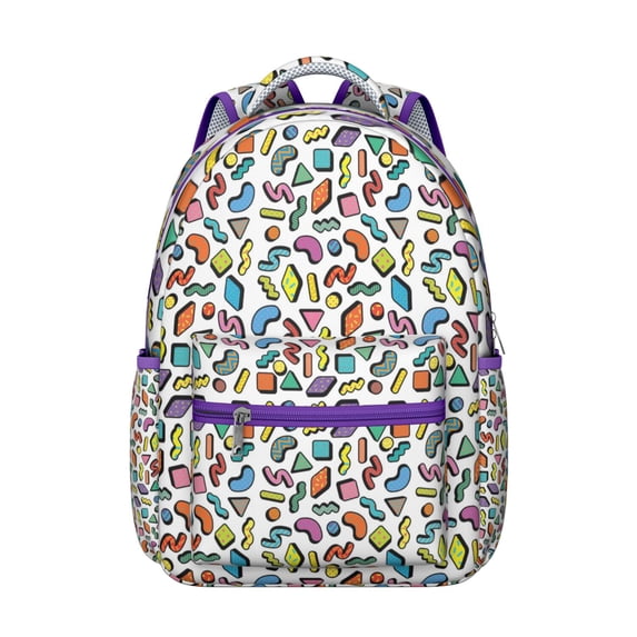 Geometric Shapes Texture Backpack Bookbag for College University, School Laptop Backpack with Pockets, Durable Daypack as a Gift for Professionals