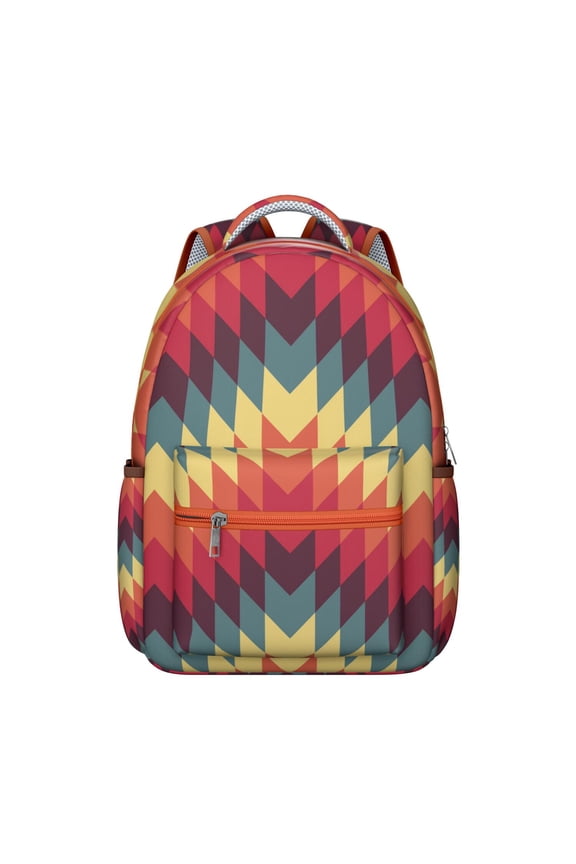 Geometric Shapes Texture Backpack for College Students, Stylish Laptop Bookbag for School and Work, Durable Daypack with Organizer, Perfect Gift for Her or Him
