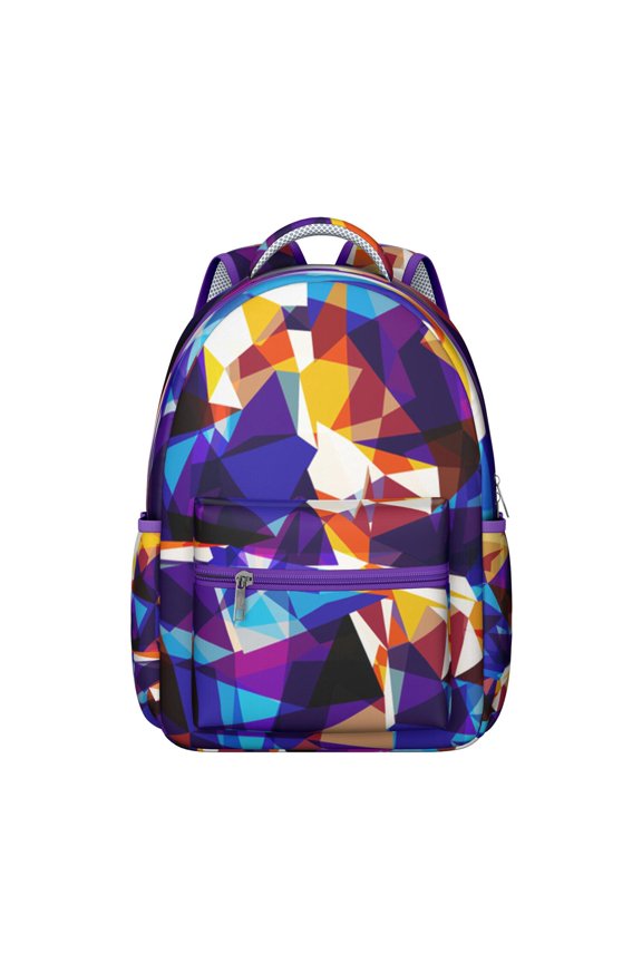 Geometric Shapes Texture Backpack for College Students, Stylish Laptop Bookbag for School and Work, Durable Daypack with Organizer, Perfect Gift for Her or Him