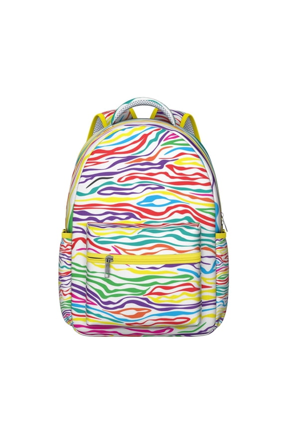 Geometric Shapes Texture Backpack Gift for Her or Him - Designer Laptop Bookbag for School, College, Work or Travel, Durable Daypack with Multiple Compartments