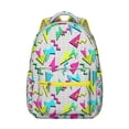 thumbnail image 1 of Geometric Shapes Texture Print Laptop Backpack for College Students, Stylish Bookbag for School and Work, Durable Daypack with Organizer, Ideal Gift Idea, 1 of 6