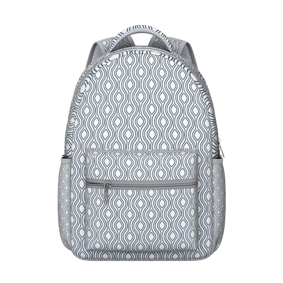 Geometric Shapes Textured Modern Backpack - Spacious College Bookbag with Organizer Pockets, Stylish Laptop Carryall for School & Work, Premium Gift