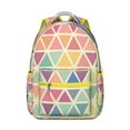 thumbnail image 1 of Geometric Shapes Textured Print Backpack, Laptop Bookbag for School College Work, Large Capacity Daypack with Pockets, Ideal Gift for College Students, 1 of 6