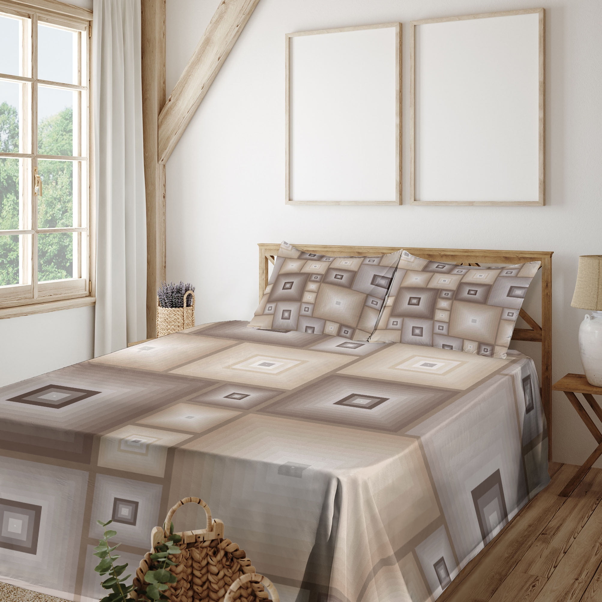 Geometric Sheet Set, Various Cubic and Square Form Pattern Design