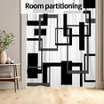 thumbnail image 1 of Geometric Shower Curtain Abstract Black and White Shower Curtains for Bathroom Decor 72W x 72 L Inches Black Grey Waterproof Fabric Shower Curtains, 1 of 5