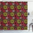 thumbnail image 1 of Ambesonne Geometric Shower Curtain, Funky Vortex Lines, 69"Wx75"L, Lime Green Dark Brown, 1 of 2