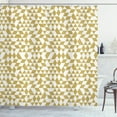 thumbnail image 1 of Geometric Shower Curtain, Combination of Triangular and Quadrilateral Icons Diamond Rhombus, Fabric Bathroom Set with Hooks, 69W X 75L Inches Long, Pale Coffee and White, by Ambesonne, 1 of 3