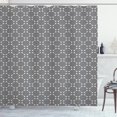 thumbnail image 1 of Geometric Shower Curtain, Concentric Various Monochrome Circles Image Aligned with Symmetrical Rhythm, Fabric Bathroom Set with Hooks, 69W X 84L Inches Extra Long, Black and White, by Ambesonne, 1 of 3