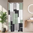 thumbnail image 1 of Geometric Shower Curtain Geometric Waterproof Shower Curtain Set Minimalism Shower Curtain Liner with Hooks Machine Washable Modern Decorative Polyester Cloth Shower Curtains for Bathroom, 1 of 5