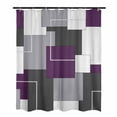 thumbnail image 1 of Geometric Shower Curtain Geometric Waterproof Shower Curtain Set Minimalism Shower Curtain Liner with 12 Hooks Machine Washable Modern Decorative Polyester Cloth Shower Curtains for Bathroom, 1 of 5