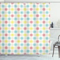 thumbnail image 1 of Geometric Shower Curtain, Whirlpool Form Colorful Circles in Symmetrical Order Vibrant Colored Funky Design, Fabric Bathroom Set with Hooks, 69W X 70L Inches, Multicolor, by Ambesonne, 1 of 3