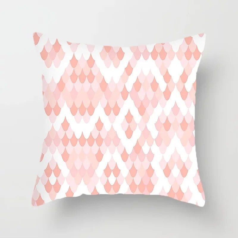 Geometric Simple Pink Print Pillow Case Office Sofa Cushion Cover Luxury Home Decor Cushion ...