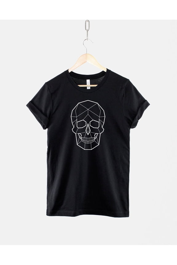 Geometric Skull Tshirt - Grunge Goth Emo Rock T Shirt