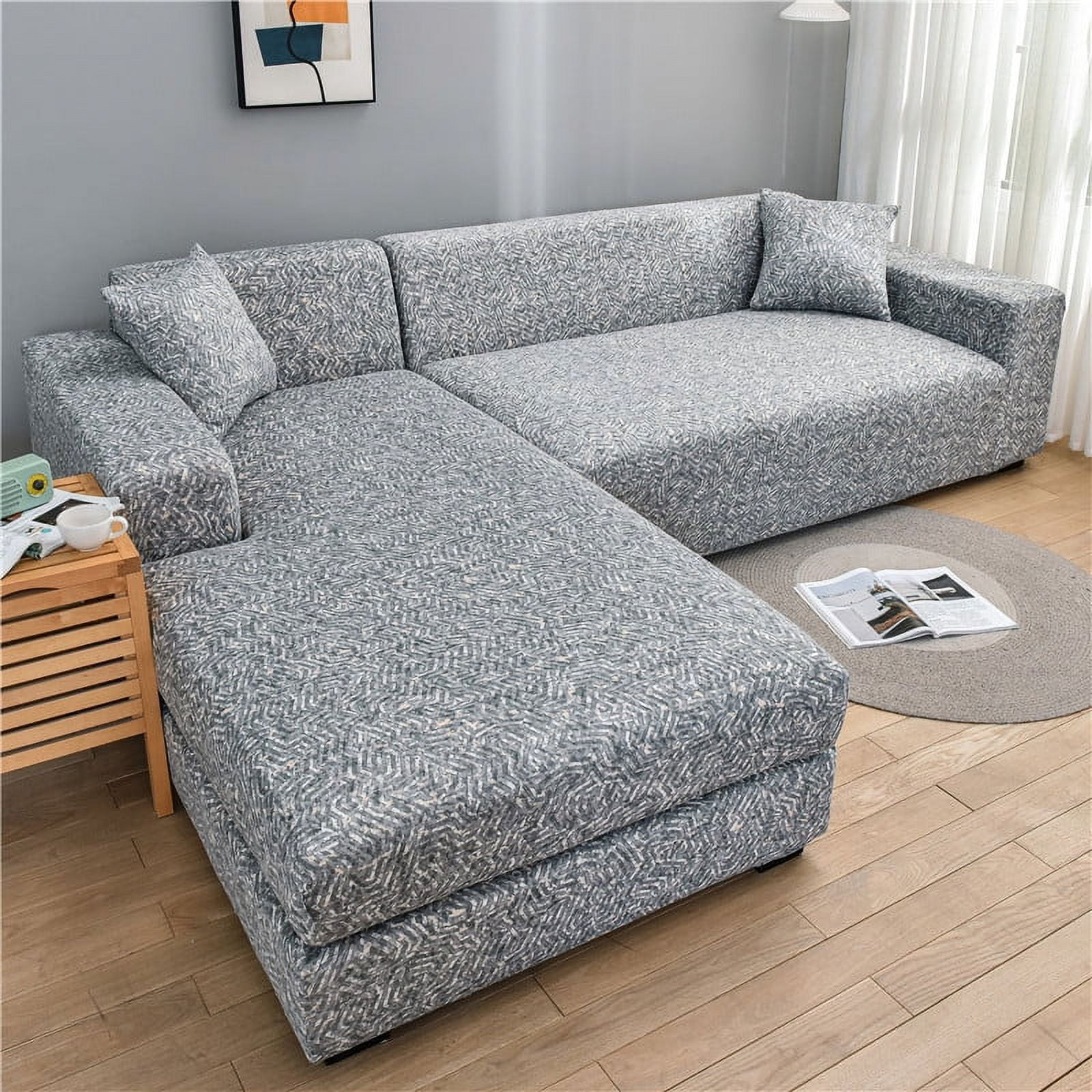 Geometric Sofa Covers for Living Room Elastic Corner Couch Cover L ...